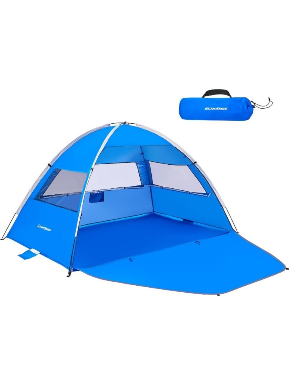 Portable Beach Tent Sun Shelter UPF 50+ for 3-4 People, Easy Setup Cabana